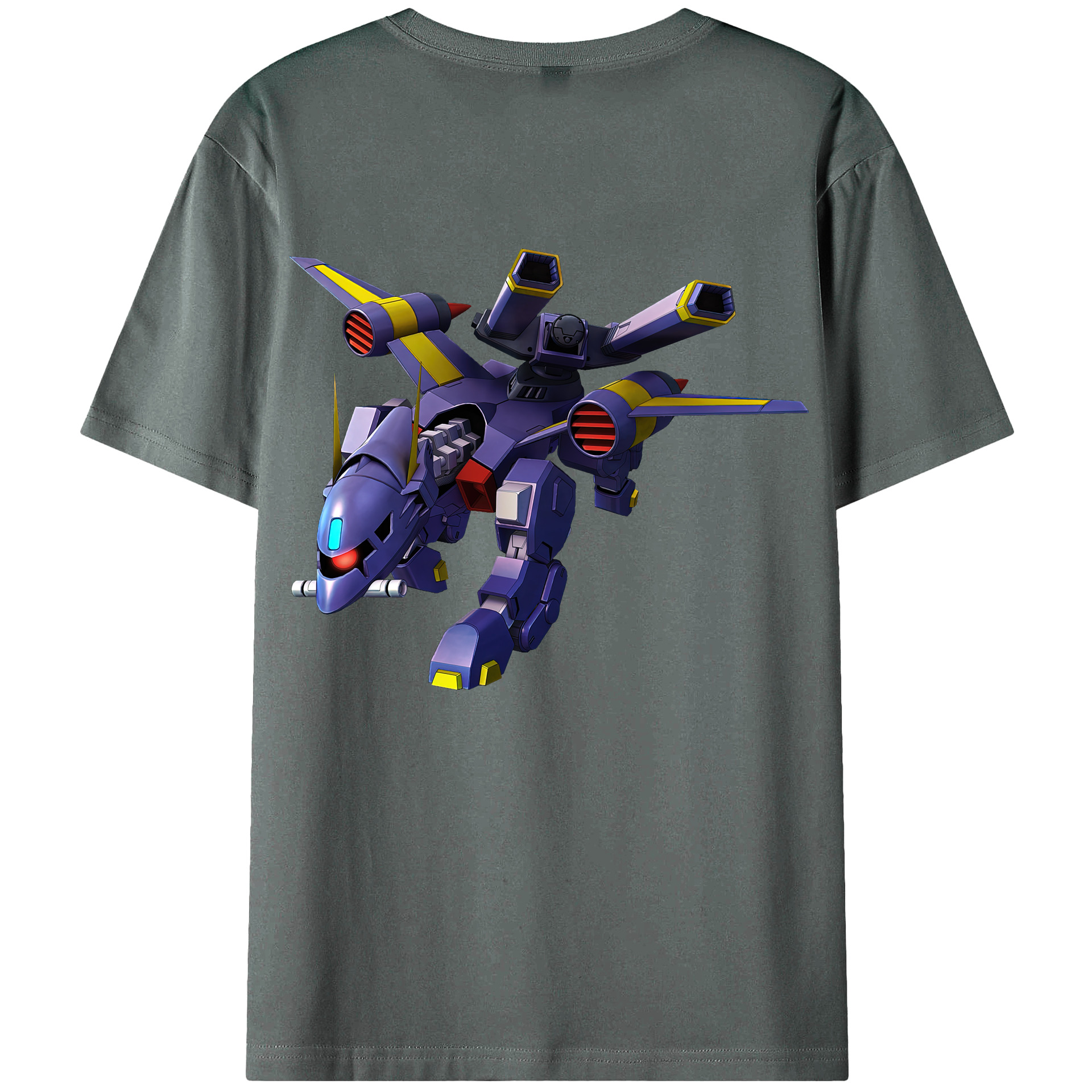 （画像用） 機動戦士ガンダム Mobile Suit Gundam 綿100％ メンズ半袖Tシャツ（バックプリント） 通気性